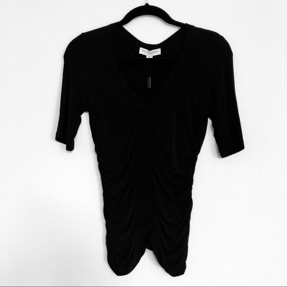 Burberry London Stretch Knit Top Ruching Detail - Picture 3 of 8